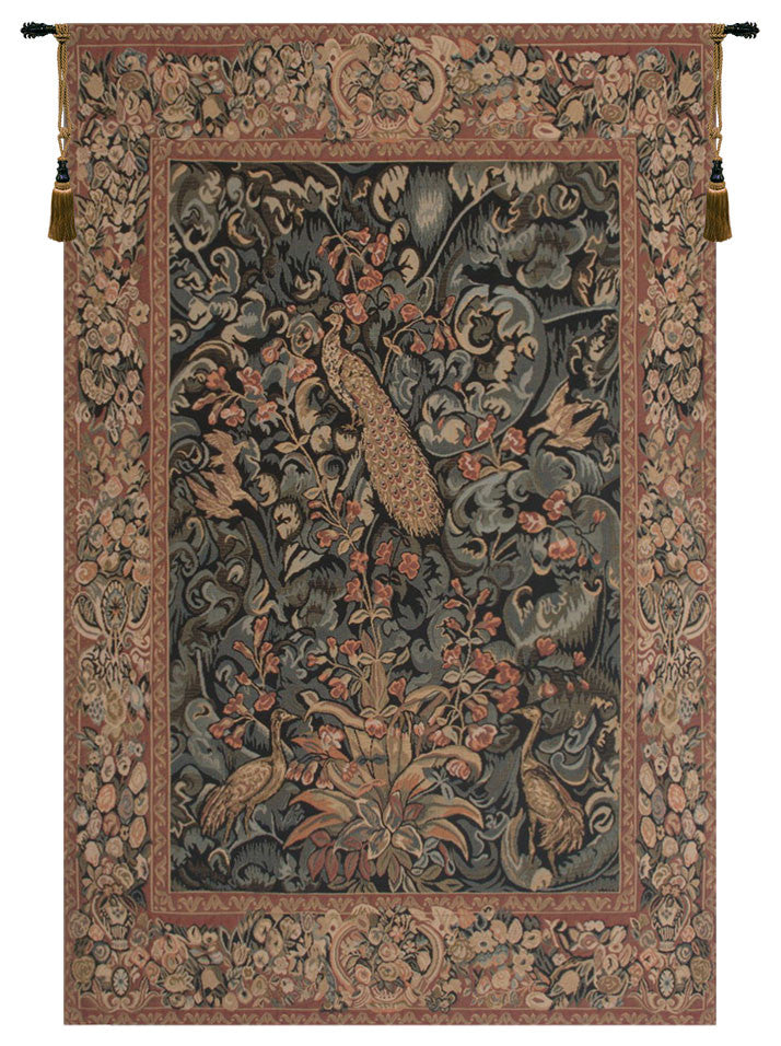 Peacock Tawoos, Wall Tapestry, 38"x24"