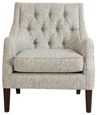 Madison Park Qwen Button Tufted Chair, Gray