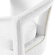 Armchair Accent Chair, Velvet, White, Modern, Living Lounge Hotel Hospitality