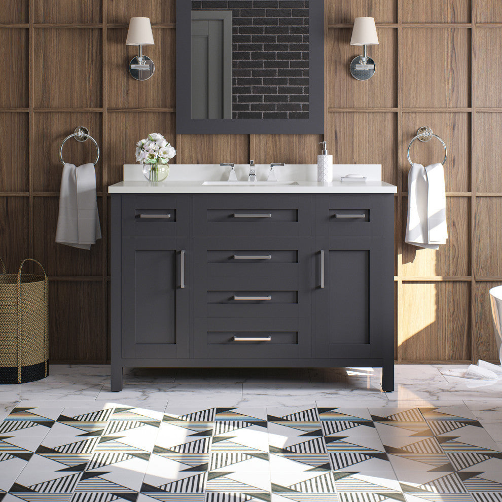 OVE Decors Tahoe Vanity, Dark Charcoal, 48"