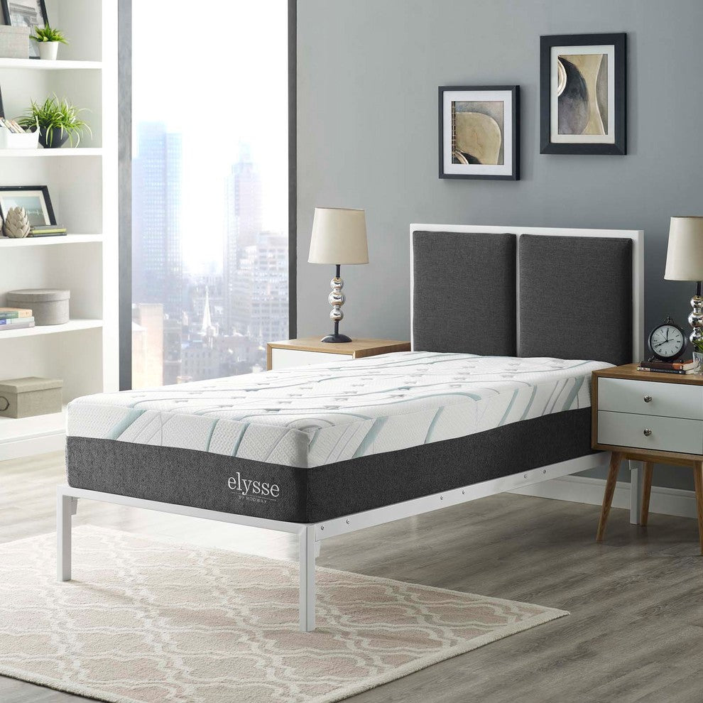 Elysse Twin CertiPUR-US Certified Foam 12" Gel Infused Hybrid Mattress