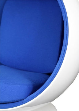 Modern Blue Kaddur Fiberglass Lounge Chair