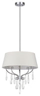 Safavieh Waltz 3-Light Chrome Beaded 17" Diameter Adjustable Pendant