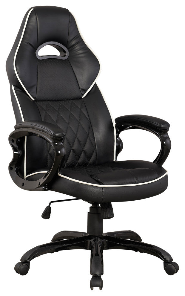 Techni Mobili High Back Executive Sport Race Office Chair. Color: Black