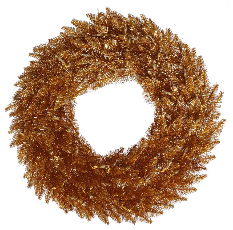 Vickerman 30" Copper Fir Wreath, 260 Tips