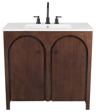 Appia 36" Bathroom Vanity - Walnut White