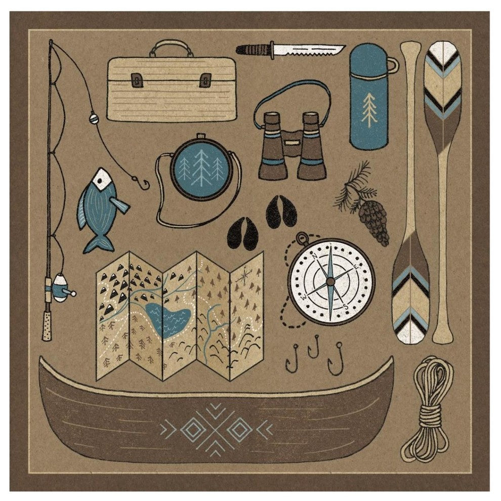 "The Great Outdoors VI" Digital Paper Print by Laura Marshall, 42"x42"