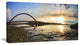 Bridge Sunset Panorama, Seashore Wall Art on Canvas, 40x20