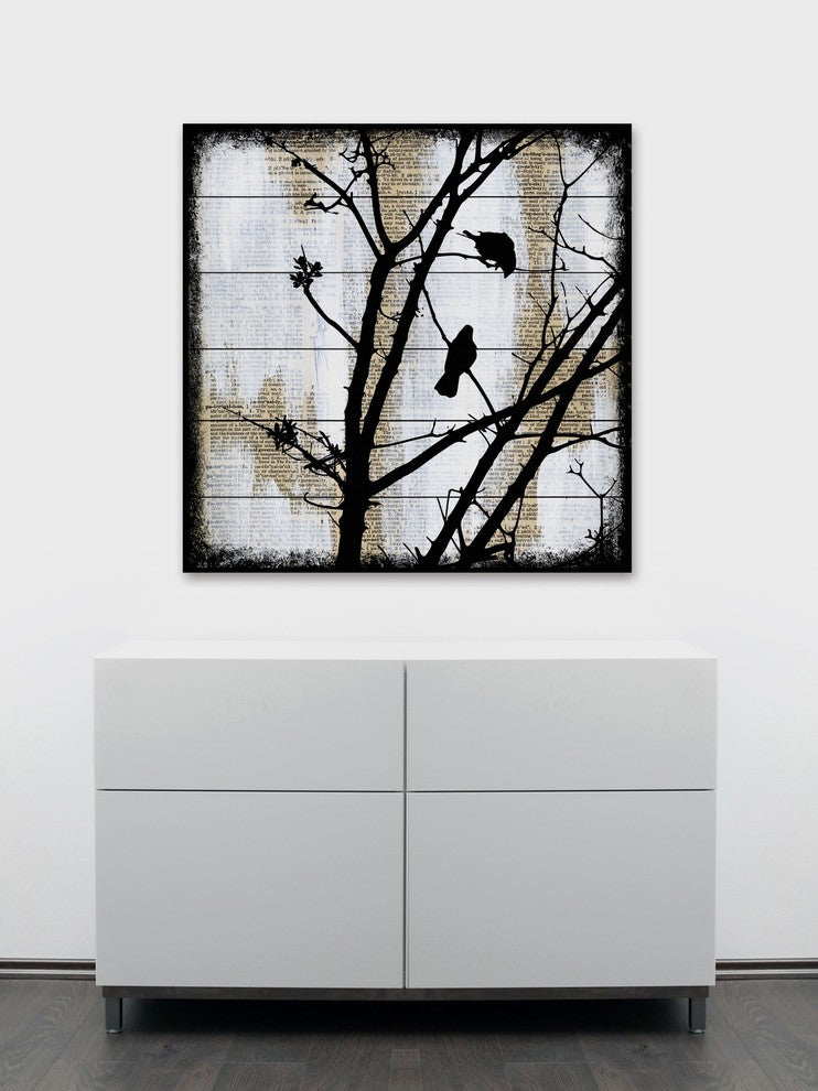 Marmont Hill, "Upstairs Neighbor" by Vicki Butler Painting Print, White Wood