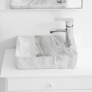 Felix 15 in. W x 8 in. D Modern Wall Mounted Rectangular Ceramic Mini Sink