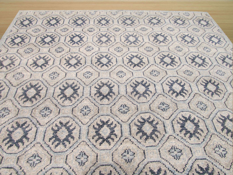 Blue Transitional Geometric Kotan Area Rug