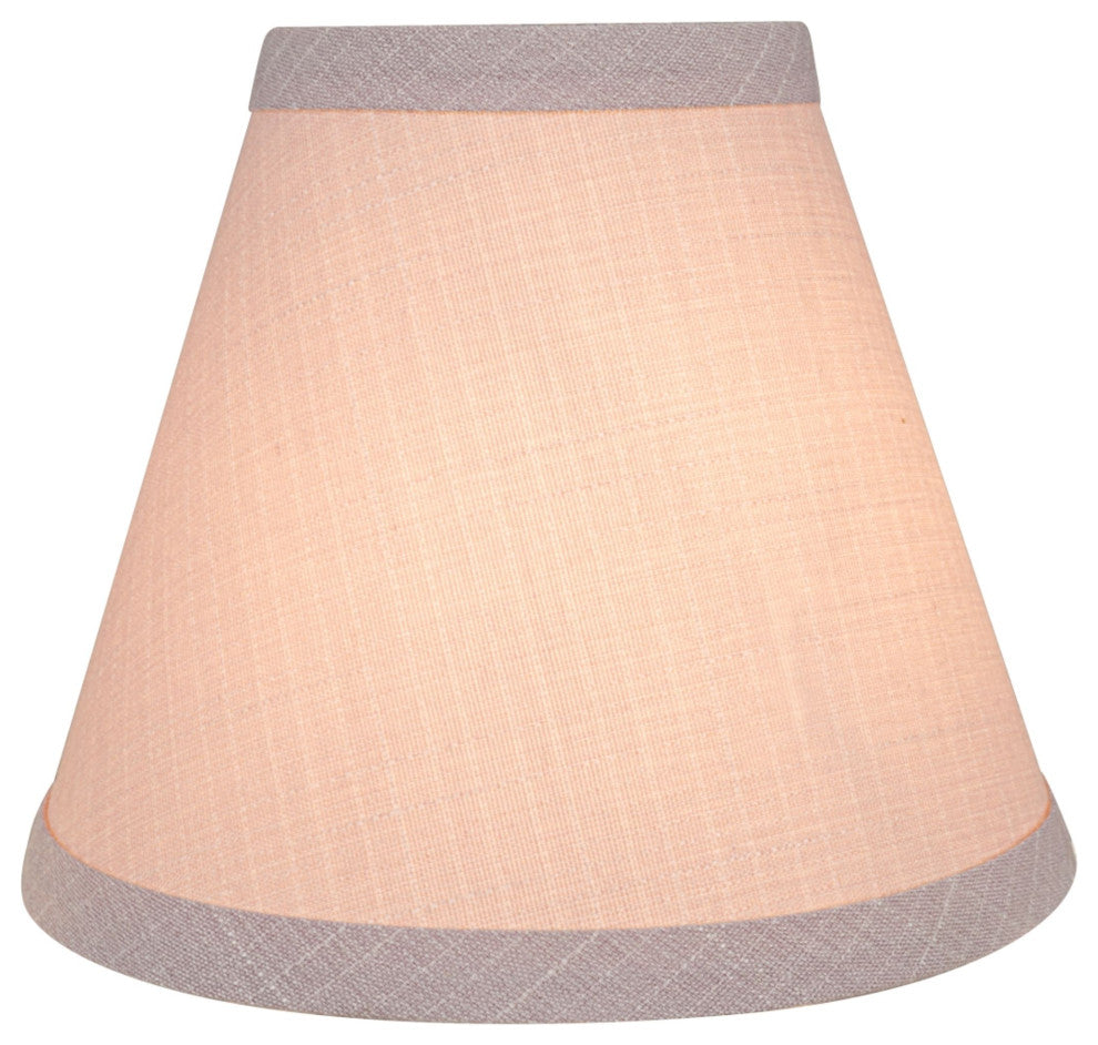 Aspen Creative 32125-9 Hardback Empire Clip-On Lamp Shade, Light Grey 3"x6"x 5"