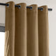 Grommet Blackout Velvet Curtain Single Panel, Amber Gold, 50"x120"