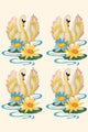 Swan and Flowers - Canvas Poster 20" x 30"