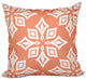 Beach Star, Geometric Print Pillow, Coral, 18"x18"