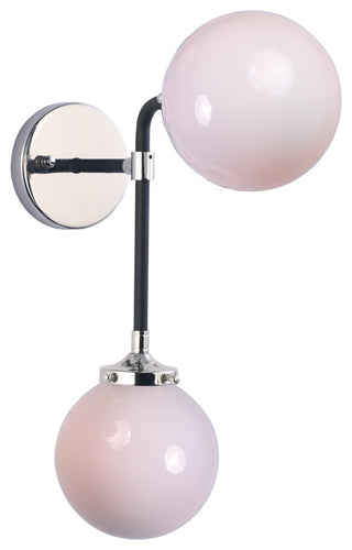 Maxim 24722 Atom 18" Wall Sconce - Black and Polished Nickel