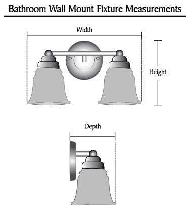 62082, 2-Light Metal Bathroom Vanity Wall Light Fixture, Brushed Nickel