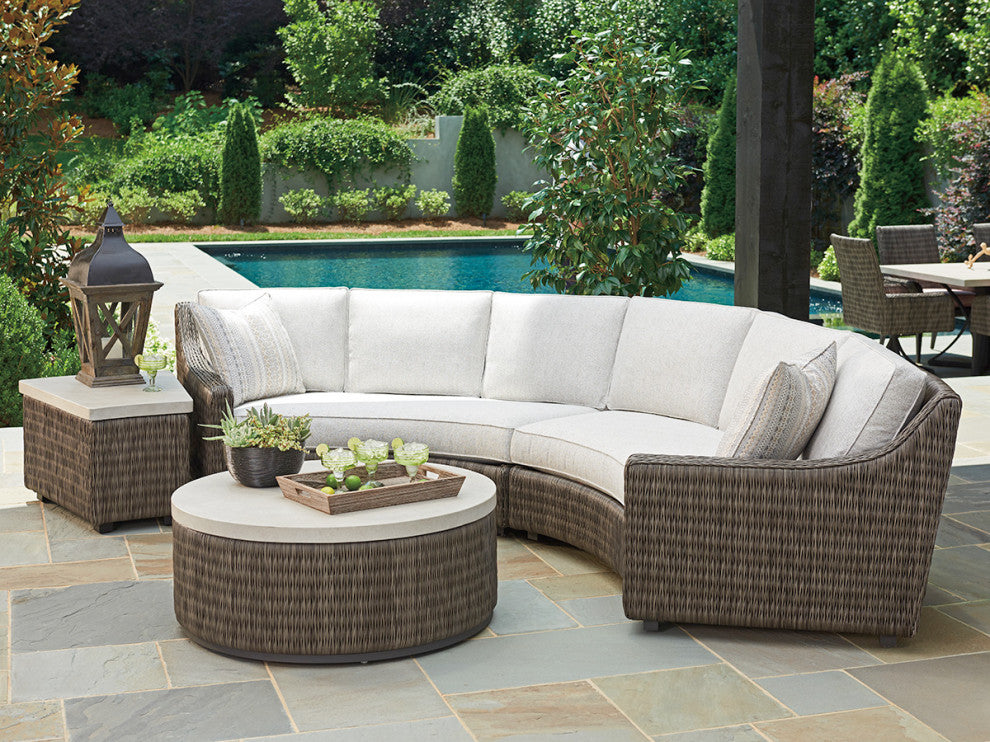 Curved Sectional Armless Sofa