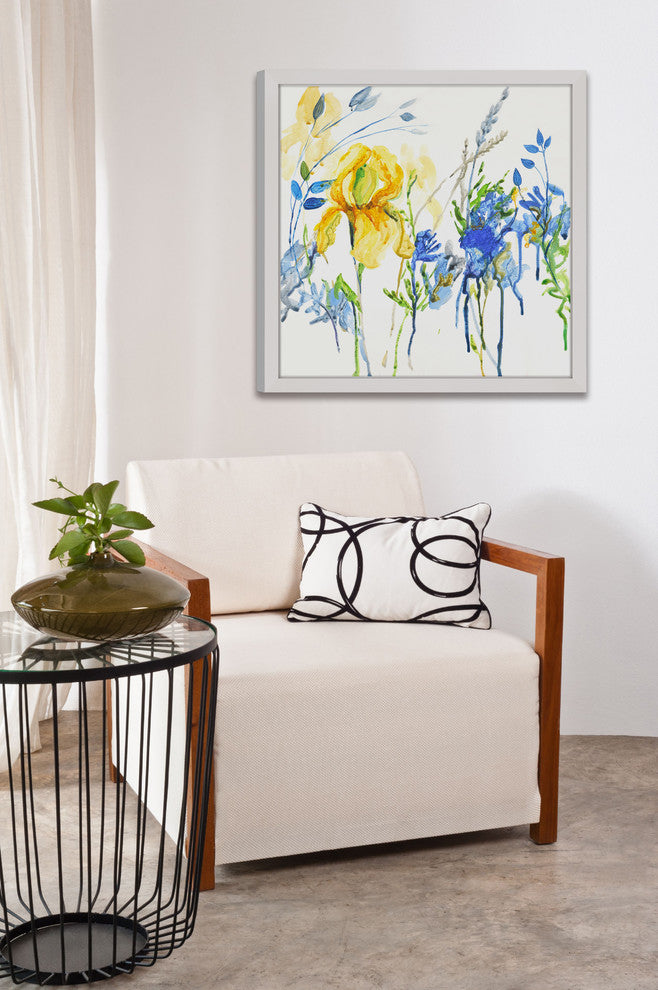 Marmont Hill, "True Blue" by Julie Joy Framed Painting Print, 32x32