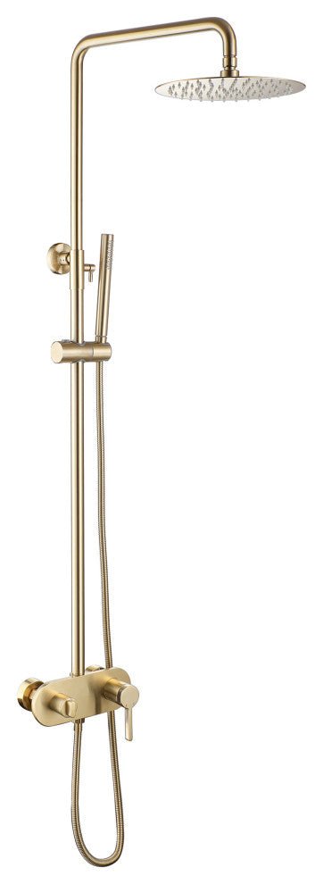 Luxury 3-Function Complete Shower System With Tub Faucet And Rough-In Valve, Bru