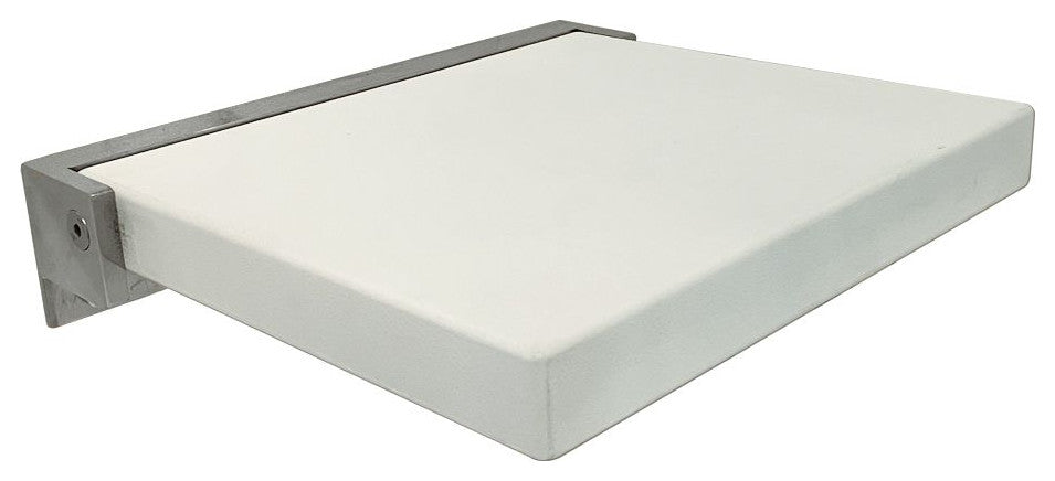 Transolid PPS1414UP-01PC Preston 14x14  FlipUp Seat, White/Polished Chrome