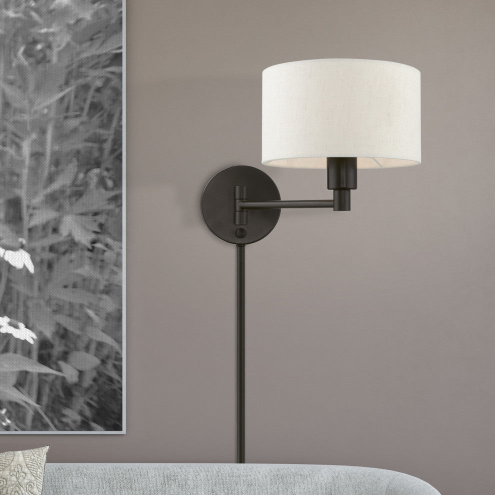 Swing Arm Wall Lamps 1 Light English Bronze Swing Arm Wall Lamp