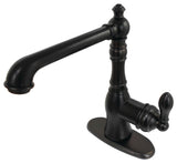 Single-Handle Bathroom Faucet, Push Pop-Up, Oil Rubbed Bronze