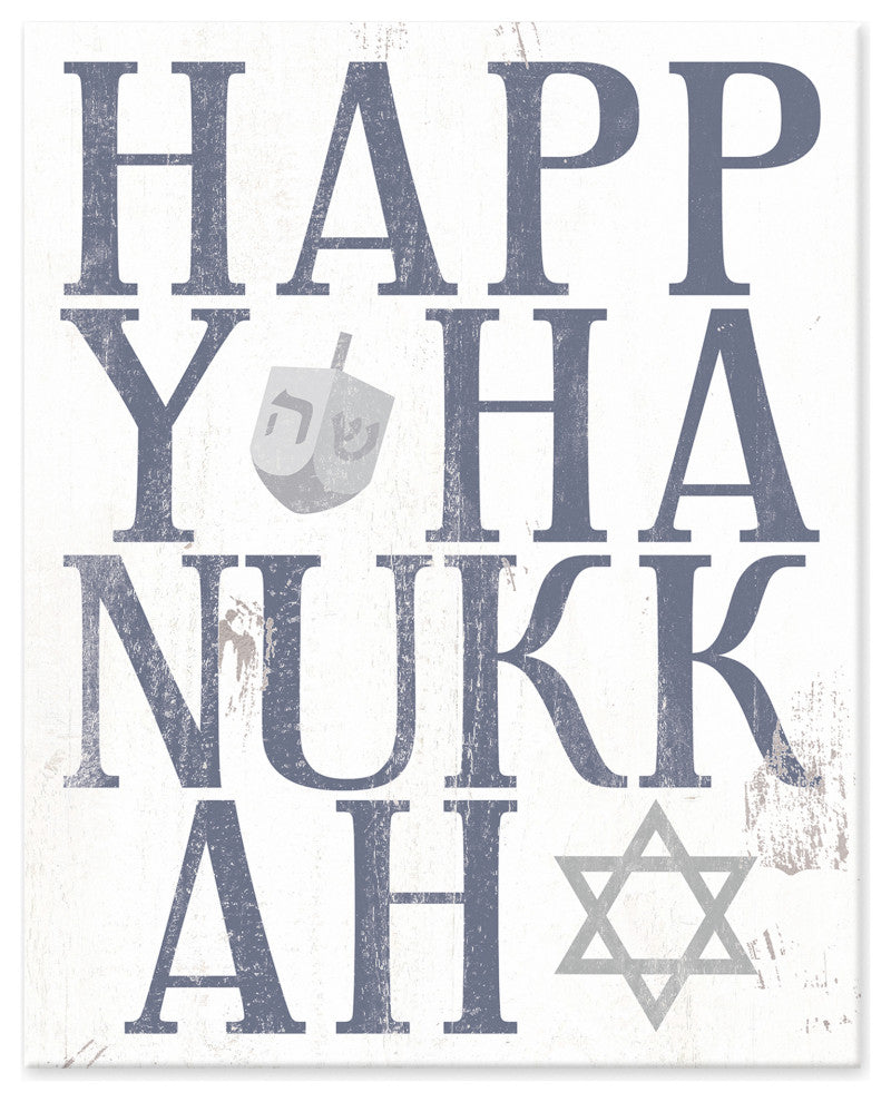 Happy Hanukkah 8"x10" Easelback Canvas