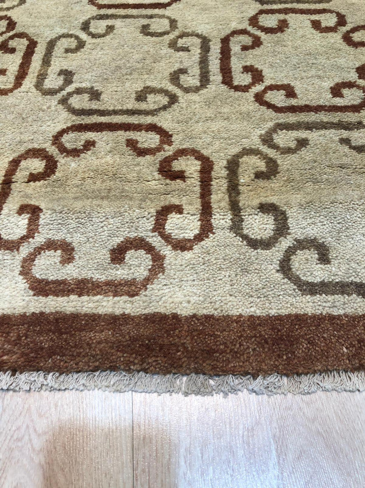 Brown Transitional All Over Ningxia Area Rug