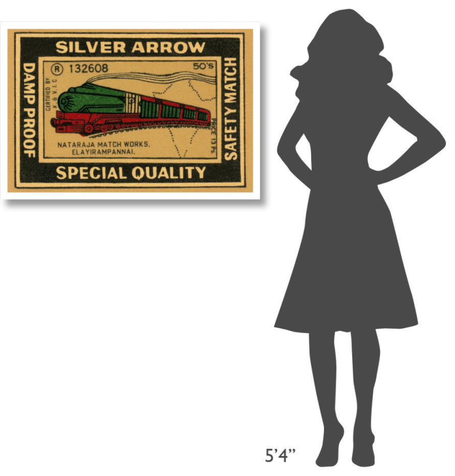 "Silver Arrow Safety Matches" Digital Paper Print by Phillumenart, 38"x26"