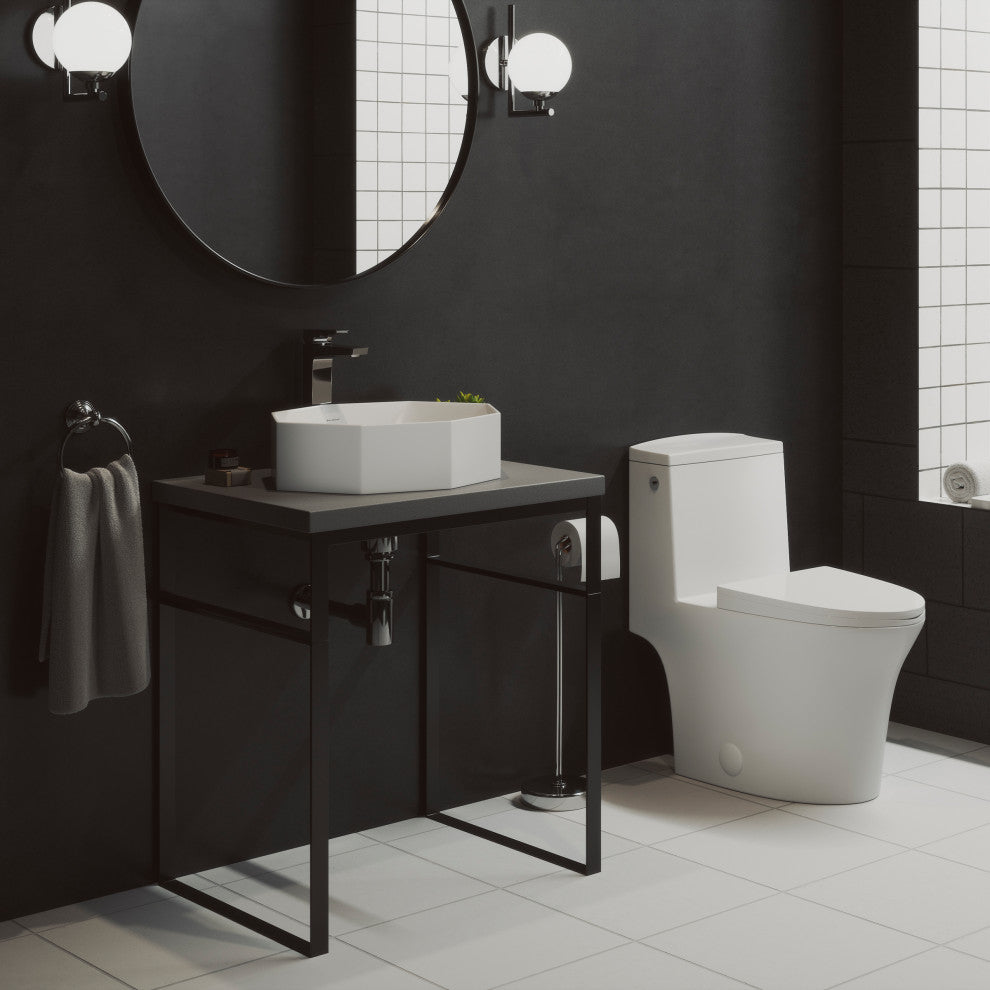 Hugo One Piece Elongated Toilet, Touchless