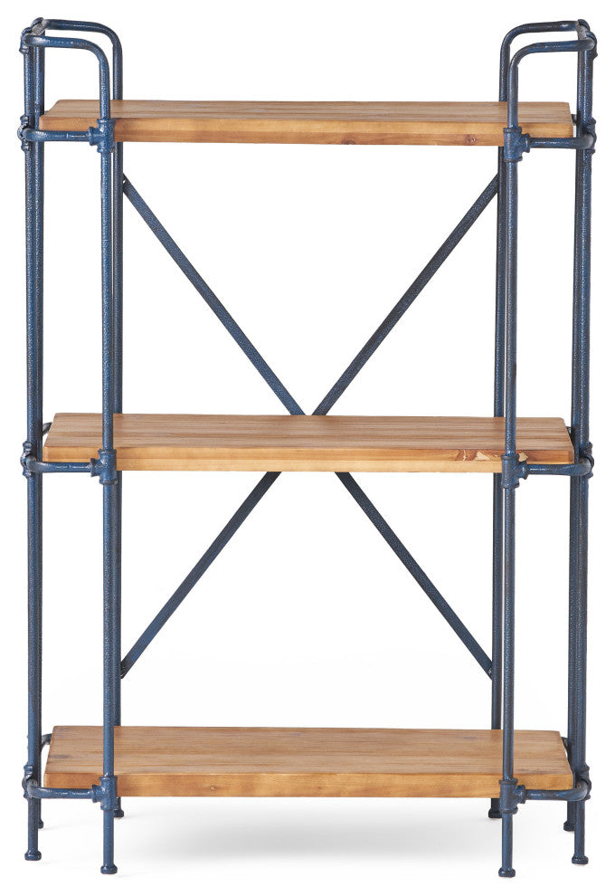 Brooklyn Industrial 3 Shelf Firwood Bookcase