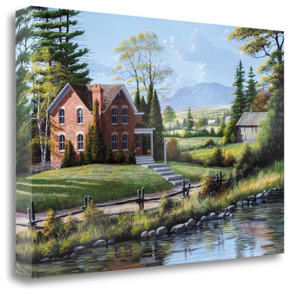 "Fields Of Gold And Green" By Bill Saunders, Giclee Print on Gallery Wrap Canvas