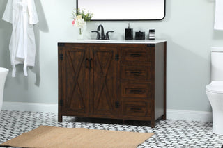 Home Living 19" Farmhouse Expresso-Light Bathroom Vanity