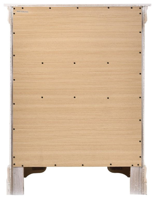 Louis Phillipe 4 Drawer Chest, White