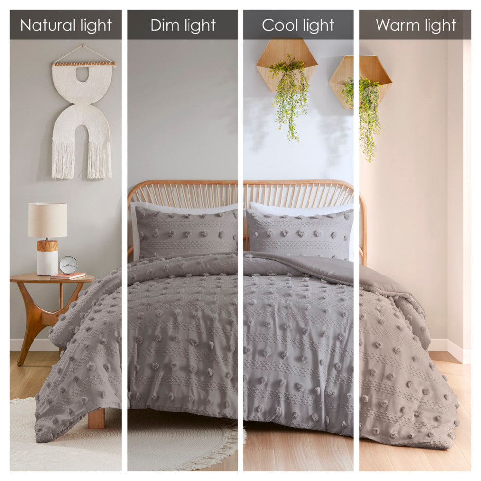 Intelligent Design Lucy Clip Jacquard Comforter Set