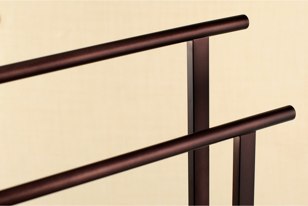Kingston Brass Double L Shape Pedestal Towel Holder, Oil Rubbed Bronze