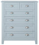 Blue-Gray Cabinet Dresser With 6 Drawers-A