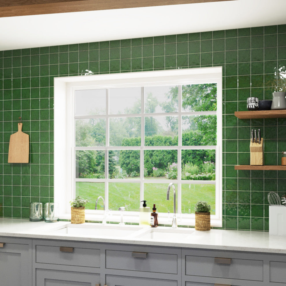 Viva Antic Verde Ceramic Wall Tile, Verde