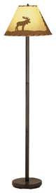 60"H Lone Moose Painted Floor Lamp