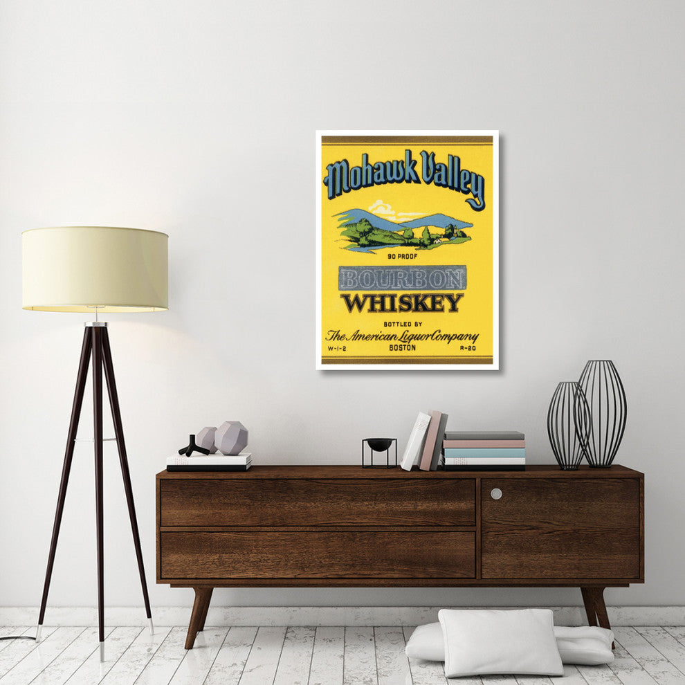 "Mohawk Valley Bourbon Whiskey" Paper Print by Vintage Booze Labels, 32"x42"