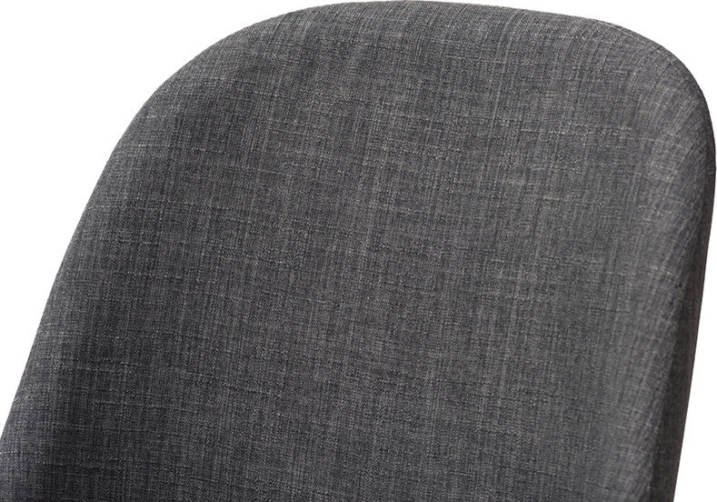 Cody Dark Gray Upholstered Walnut Wood Dining Chair, Set of 2