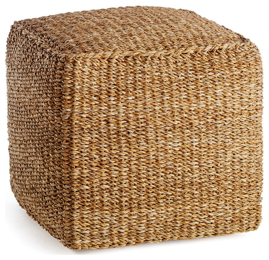 Seagrass Square Pouf