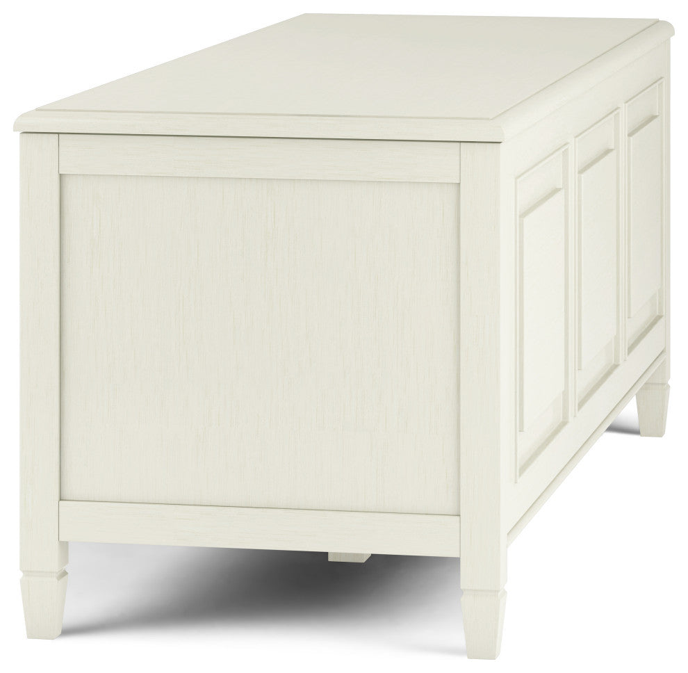 Connaught Solid Wood Storage Bench Trunk, Antique White