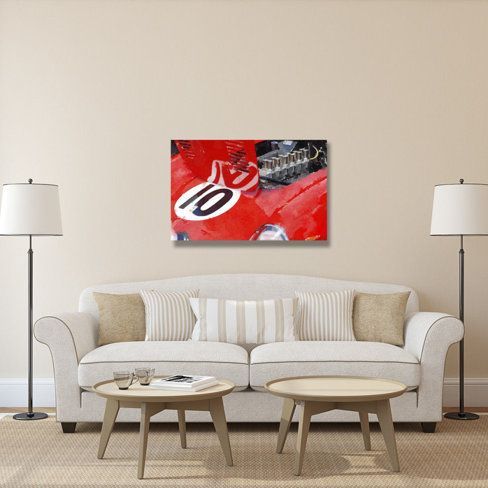 "1962 Ferrari 250 GTO Engine Watercolor" Fine Art Print