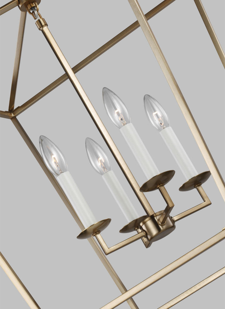 Dianna 4-Light Medium Lantern, Satin Brass