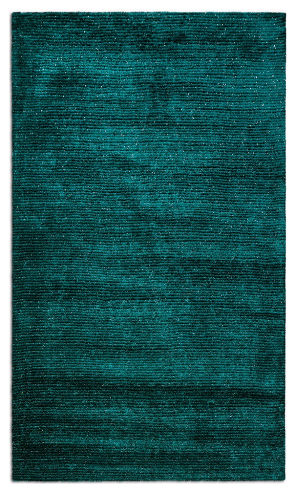 2" x 8" Teal Modern Shimmery Runner Rug