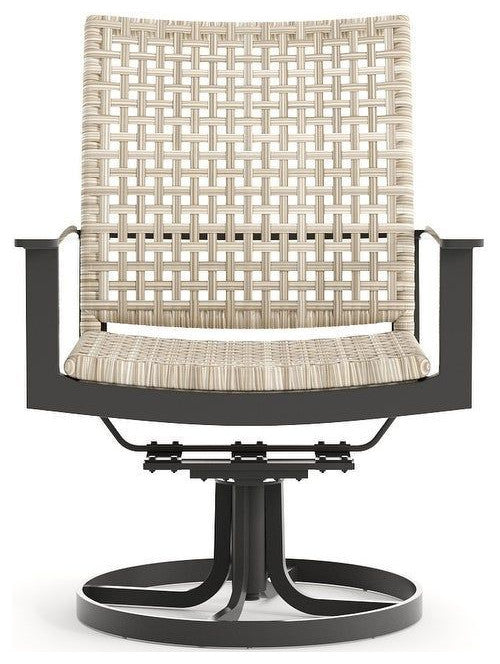 Jasper Swivel Rocker Dining Chair, Textured Pewter