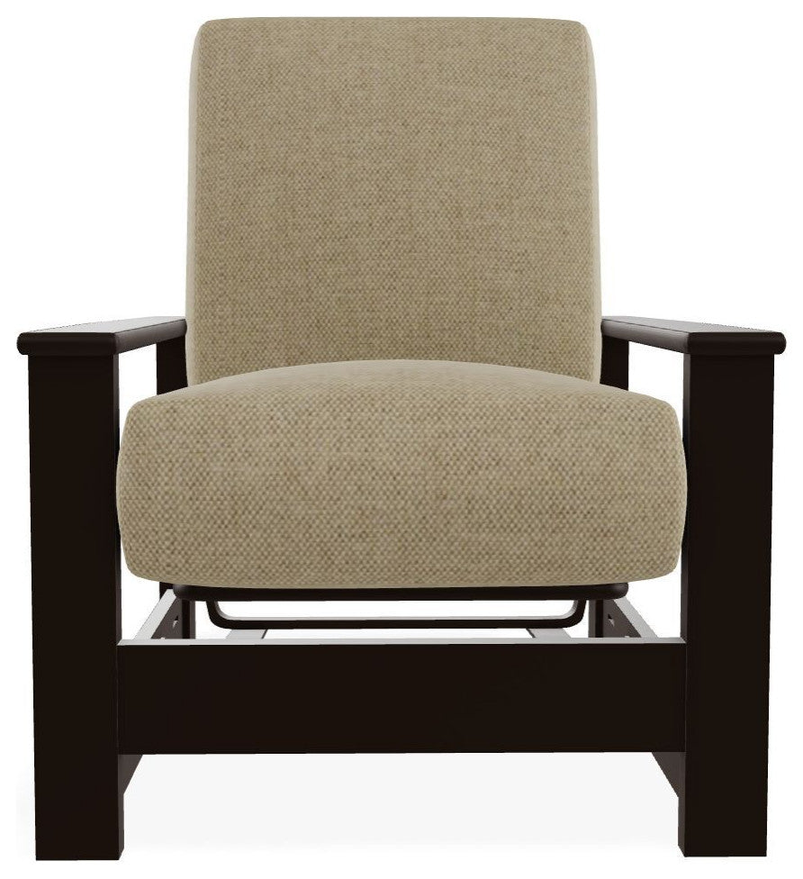 Leeward Deep Seat Outdoor Armchair with Hidden Motion, Blend Sand Pat/Kona