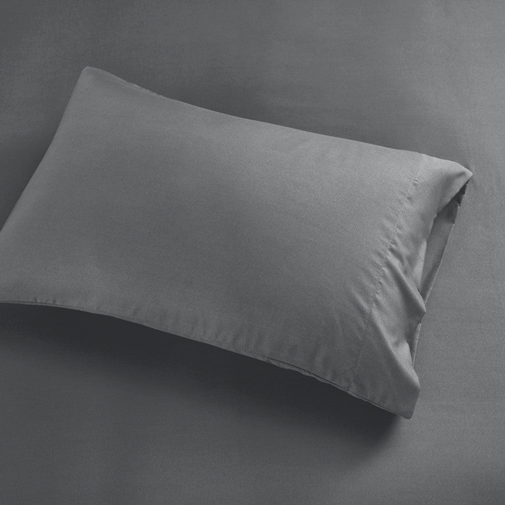 Intelligent Design Microfiber All Season Soft Touch Sheet Set, Charcoal